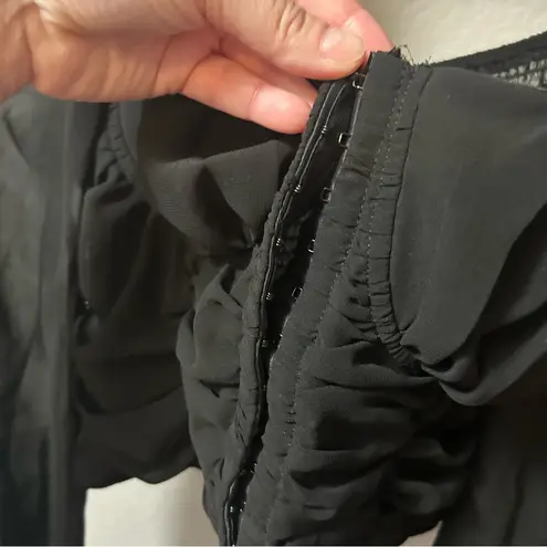 Ever B Corset Smocked Blouse Black LARGE