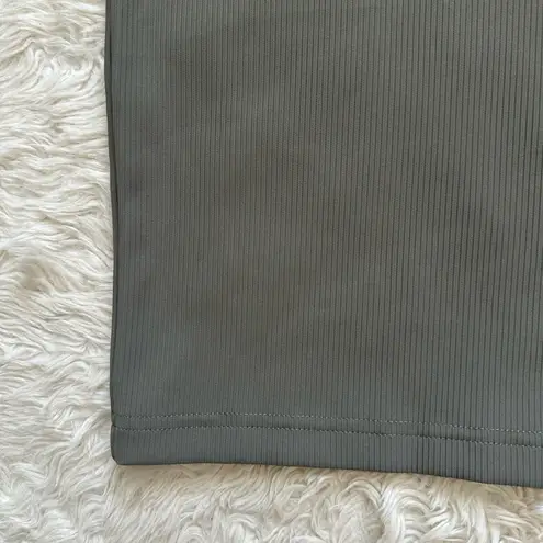 Edikted Dress Shae Cups Cut-Out Mini Ribbed Bodycon Olive Sz S NWT New