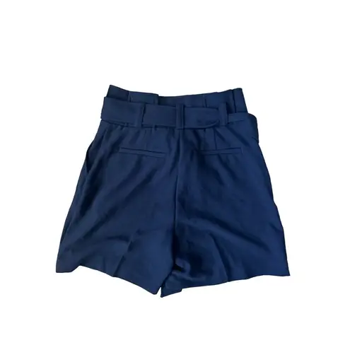 New York & Co. Blue Belted High Waist Shorts Size 4 NEW