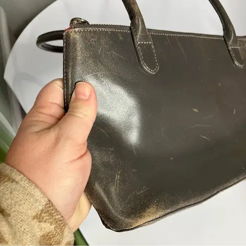 HOBO taupe brown leather handbag medium size