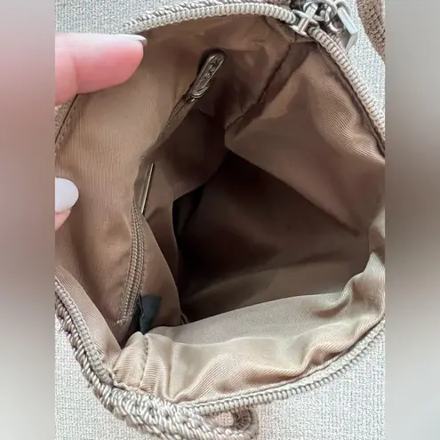 The Sak Brown Crochet Crossbody Bag – Small Knit Shoulder Purse with Zipper