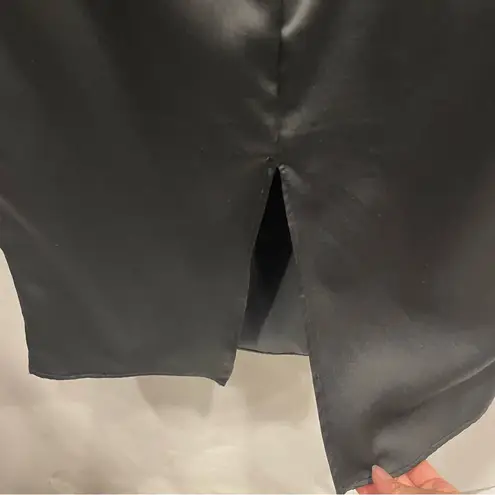 Handmade Vintage 80’s silky satin strapless peplum tulip dress sexy office siren