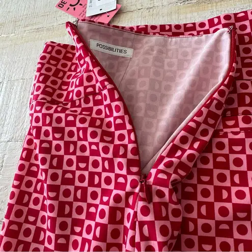 Golftini Possibilities Side Pleat Golf Skort NWT size 14 Red & Pink Skirt