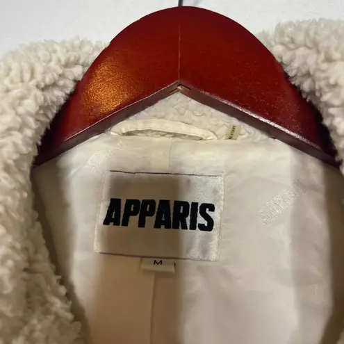APPARIS Anouck Faux Fur Jacket Ivory Sz M Size M
