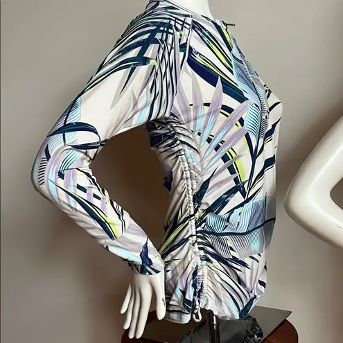 Calia swim set Tropical Leaf Print Bikini Set Blue Size M