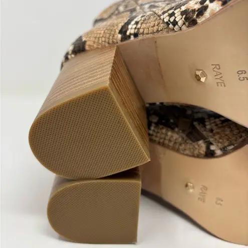 Raye Revolve Merit Size 6.5 High Heel Bootie Natural Snake Skin Embossed