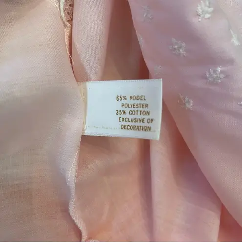 NWOT 50s Vintage Aristocraft Babydoll Nightgown Embroidered Lace Ribbon Medium Pink