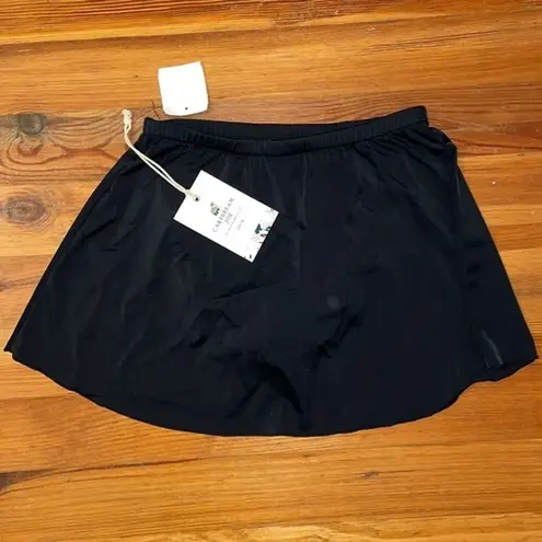 Caribbean Joe Black Swim Skirt Bathing Suit Bottom Swimwear Women's Size 10 NEW