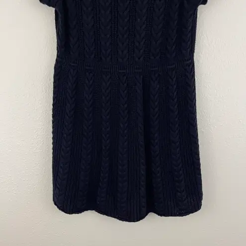 Polo Jean Co. POLO JEANS RALPH LAUREN Vintage Y2K Navy Blue Knit Short Sleeve Babydoll Sweater