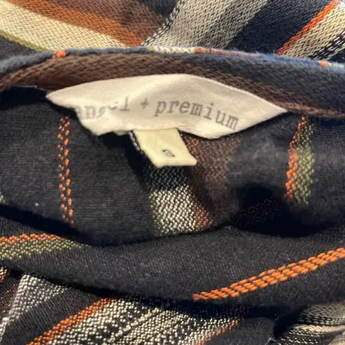 Angel + Premium Aztec Bohemian Embroidered Multicolor Lace Trim Duster Jacket S Black