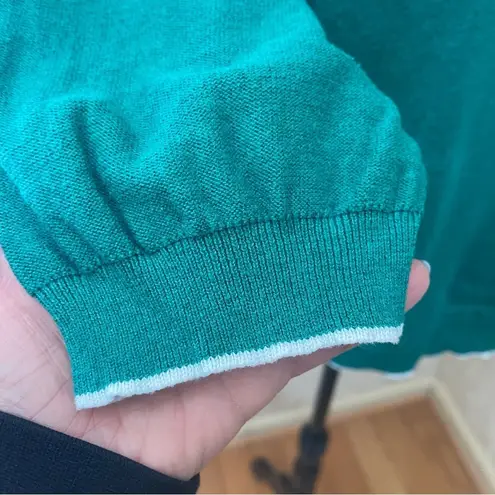 Inhabit NHBT 100% Cotton sweatshirt drawstring collar sweater top green Sz L Size L