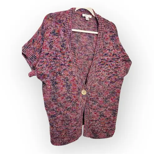 Coldwater Creek Purple Knit Sweater Vest Boho Layering Cardigan Style XL
