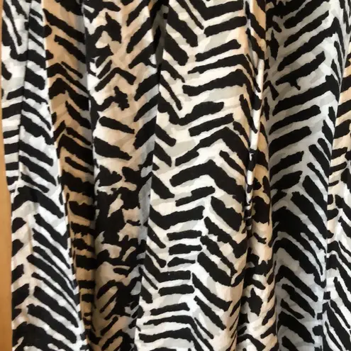 OP  Black & White Zebra Sun Dress Small