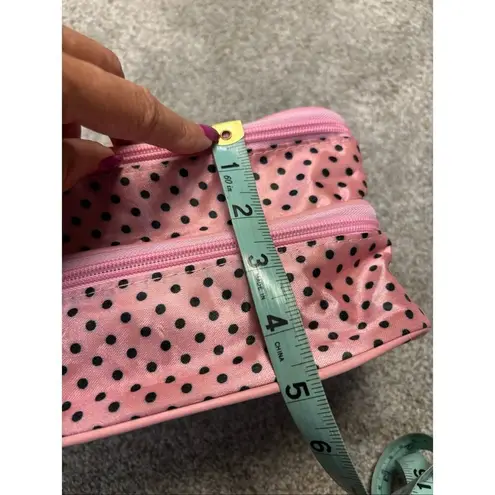 Double compartment make up bag Pink