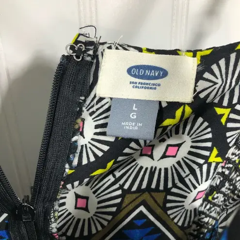 Old Navy Women’s Aztec Abstract Print Sun Dress Sz L
