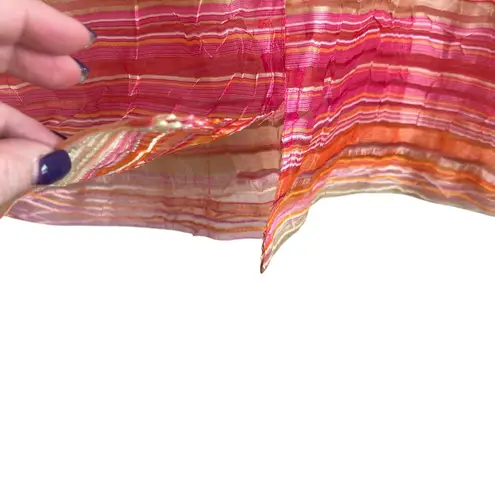 Valerie Stevens Valerie Steven’s Women Top 3X Colorful Button Up Sheer Whimsical Abstract Artsy