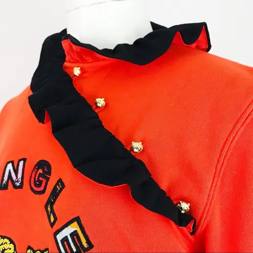 KENZO x H&M Silk Ruffle Collar Sweatshirt Orange