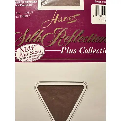 Hanes  Silk Reflections Queensize Sandalfoot Pantyhose Barely‎ There 3X