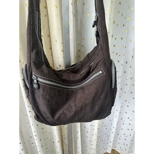 Kipling  Erica Europa Solid Espresso Nylon Crossbody Shoulder Bag HB3122-205