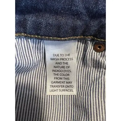 Duluth Women's High Rise Tapered Jeans Size 12 Blue Dark Wash Stretch