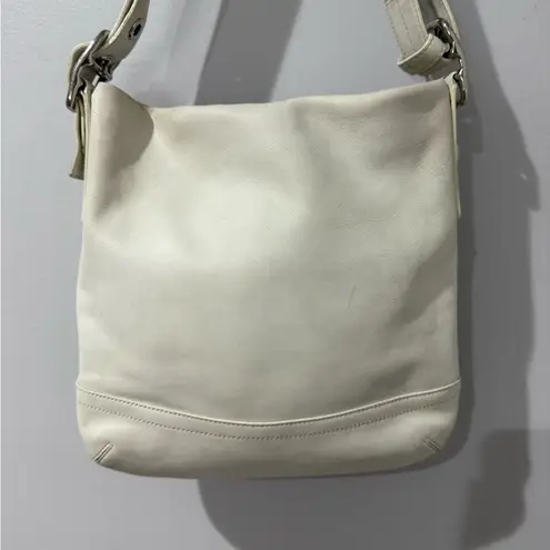 Coach VTG Legacy Slim 1415 White Leather Shoulder Convertible Crossbody Bag N