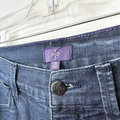 NYDJ Size 10 Jeans Dark Wash Mid Rise Slim Straight Denim Not Your Daughters 374