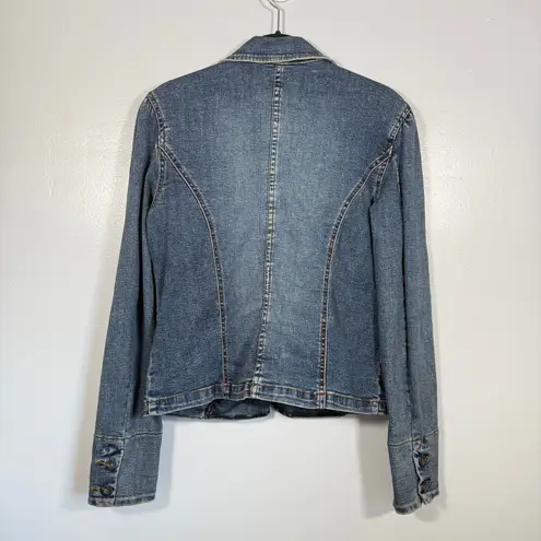 Hot Kiss Y2K Denim Blazer Jacket Sz M