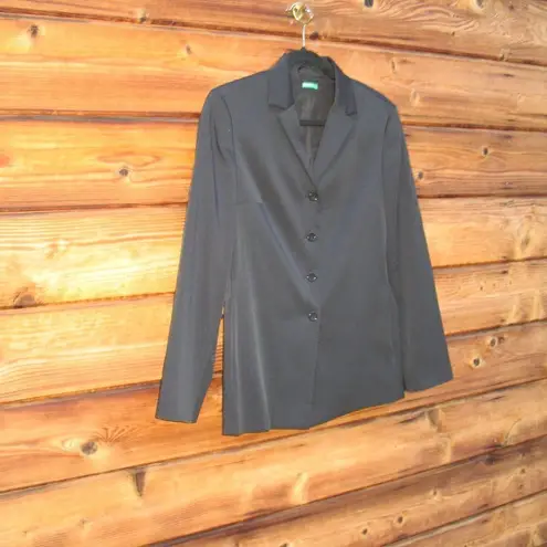 United Colors Of Benetton NWOT Black Classic 4 -Button Blazer Jacket Italy