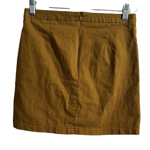 About Us Asymmetrical Tan Pencil Skirt Mini Length