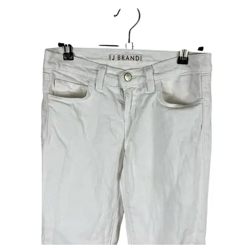 J Brand White Straight Leg Jeans Size 24 Low Rise Y2K Designer Jeans