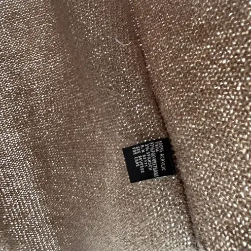 Kaktus Brown Textured Crewneck Sweater Black Boho Size Medium Acrylic Tan