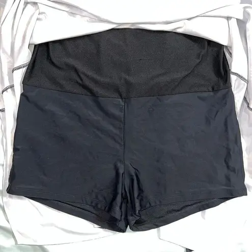 Hanna Nikole Womens Swimsuit Dress Sunflower Print Asymmetrical Hem Blue Yellow Size 18W