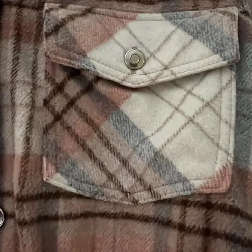 Ashley Outerwear Women’s Pink & Cream Plaid Jacket – Size Large