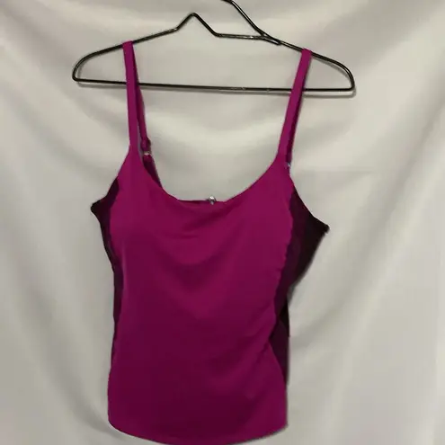 Athleta  WO SIZE 38B/C SPORTS TANK TOP/ TANKINI SWIM TOP FUSHIA WINE COLOR CLEAN
