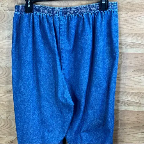 Blair Vintage High Rise Elastic Stretch Waistband Pull On Denim Pants Si…