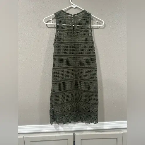 Abercrombie & Fitch  Olive Green Sleeveless Crochet Dress