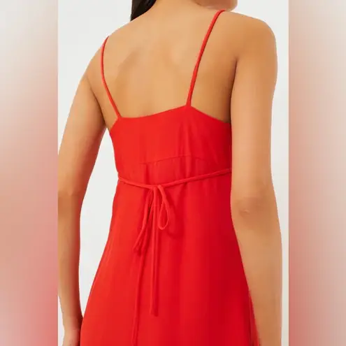 Emerson Fry Grenadine Amy Sundress Size M NWT Red Midi Dress Viscose Slit USA Size M