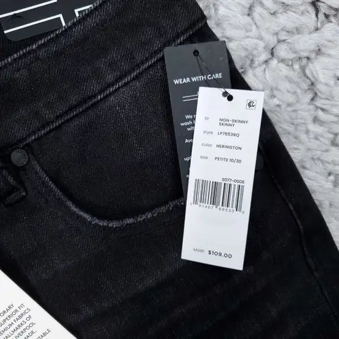 Liverpool Non-Skinny Skinny Jeans Size 10 30 Petite High Rise Black Slim