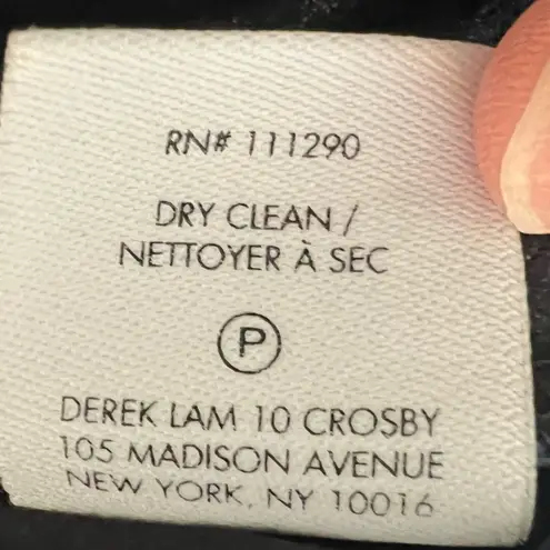 Derek Lam 10 Crosby Blue Check Cropped Flare Trousers