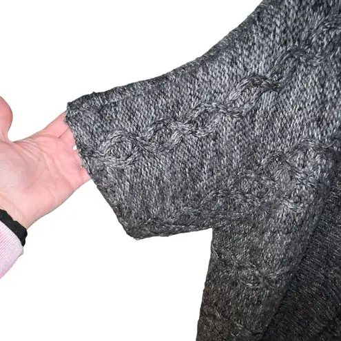 Ana A New Approach Dark Grey Shrug Sweater Short Sleeve Knit Open Front L/XL Gray Size L