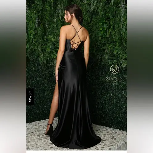 Cinderella Black Spaghetti strap Prom Dress size 12