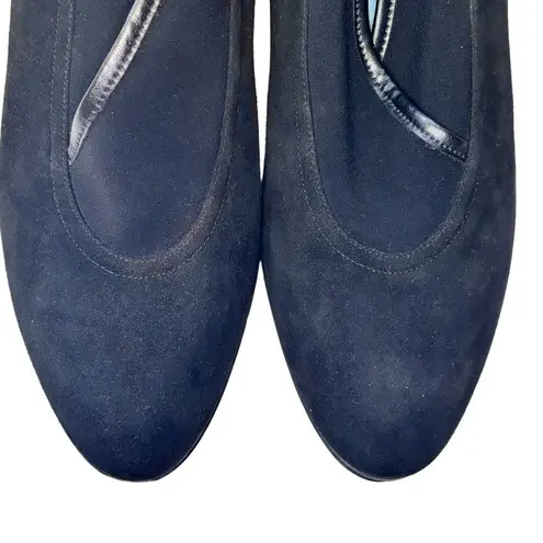 Vintage Thierry Rabotin Women's Black Suede Block Heel Pumps Career Size 38