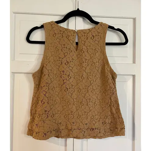 Banana Republic  x mad men shimmer lace cropped top xs