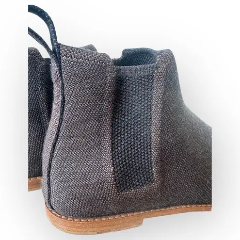 Rothy's Dark Brown Knitted Pull Tab Rounded Toe Chelsea Ankle Boots