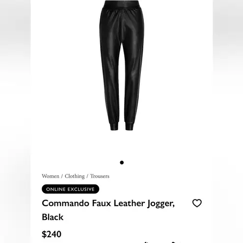 Commando  Faux Leather Jogger