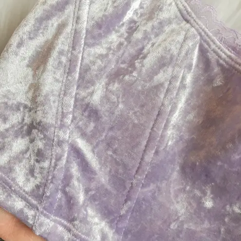 Light Lilac Velvet Lace Bra