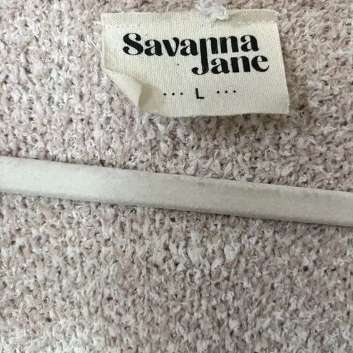 Savanna Jane Cardigan Womens Large Multicolor Boho Print Chunky Open Duster