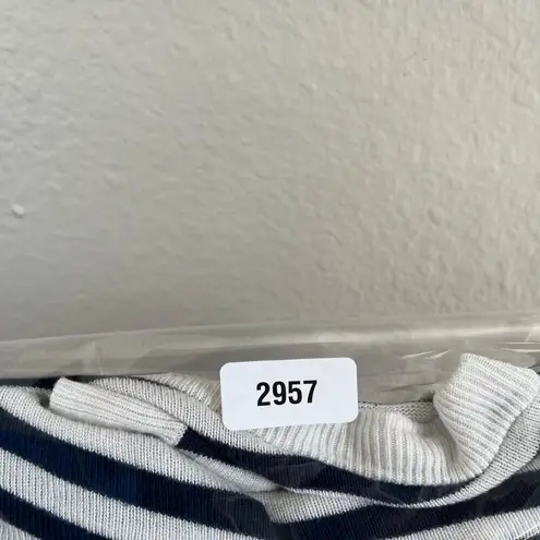 Kule The Jax Cardigan Navy & White Striped Preppy Knit Sweater XS