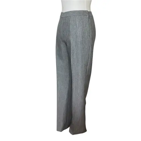 Le Suit Lined Pant Suit One Button Peak Lapel Straight Pant Gray Women’s Size 4