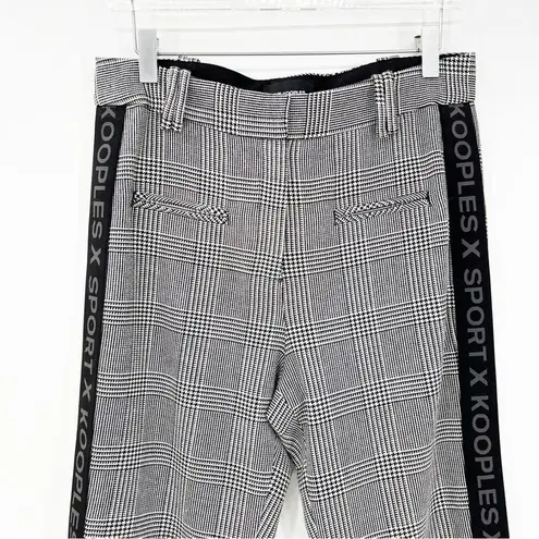 The Kooples Slim Fit Houndstooth Logo Tape Trousers 2 (8 US)